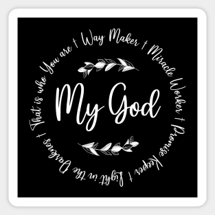 My God Way Maker Sticker